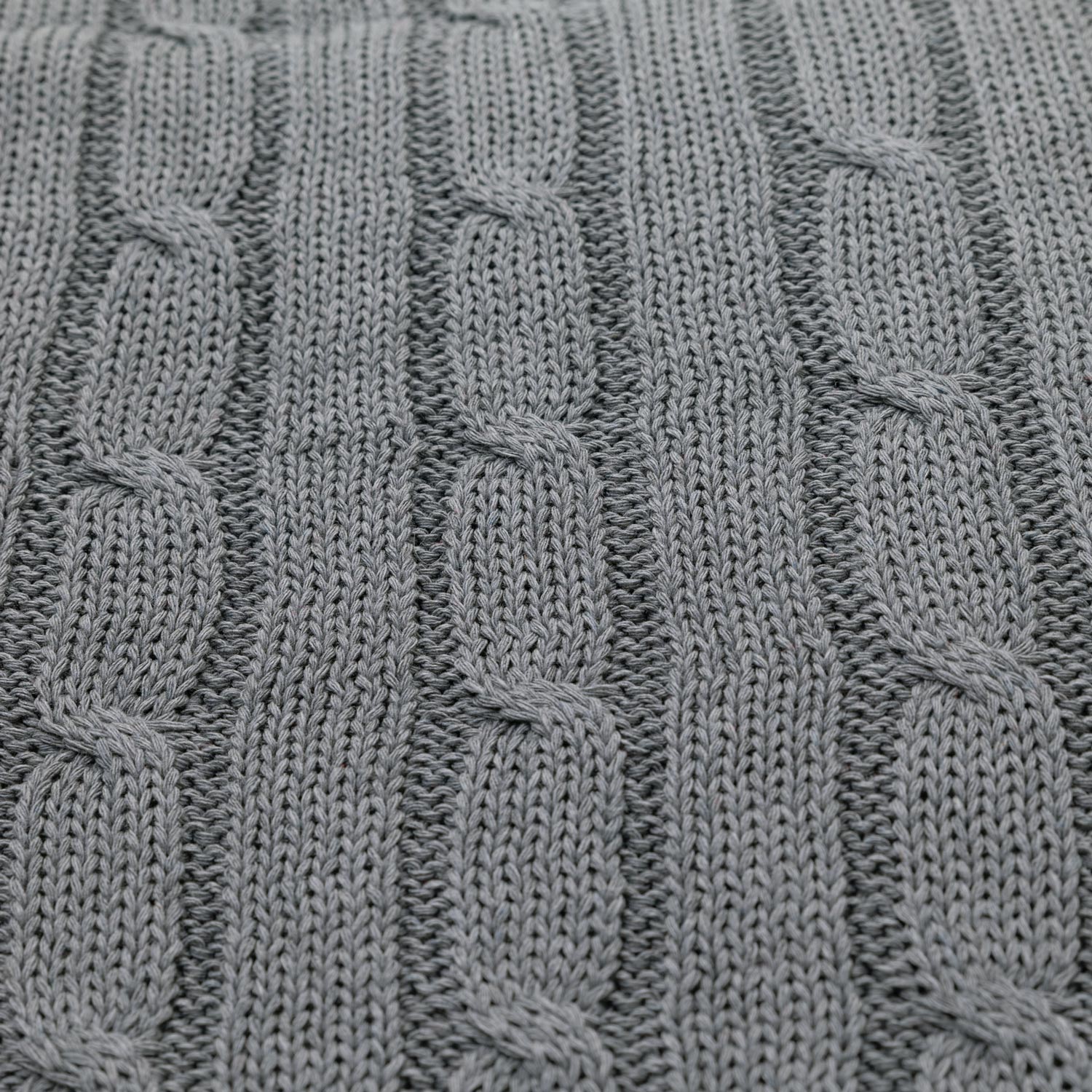 Плед Фадо (Fado) вязаный, серый (без подарочной коробки)