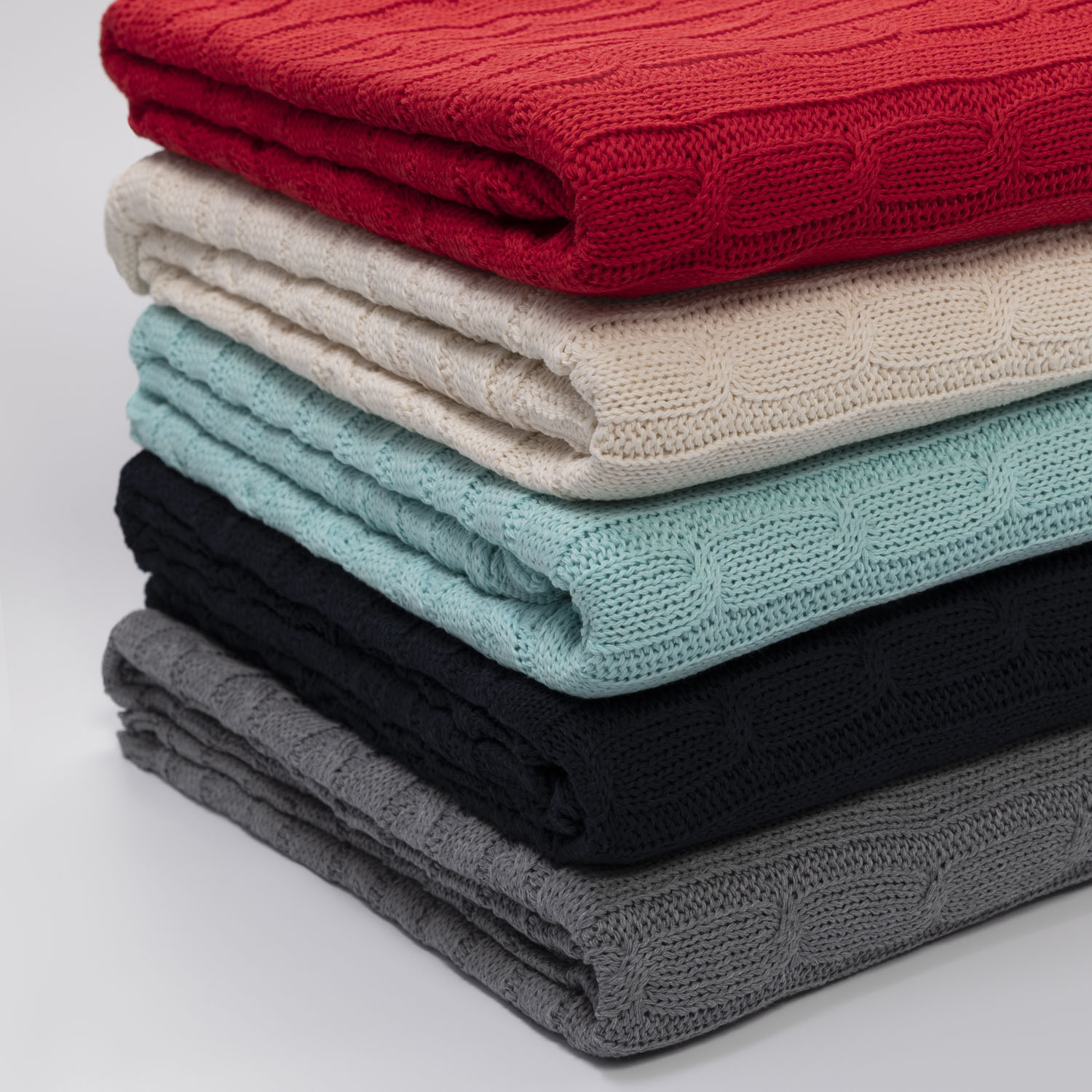 Плед Фадо (Fado) вязаный, серый (без подарочной коробки)