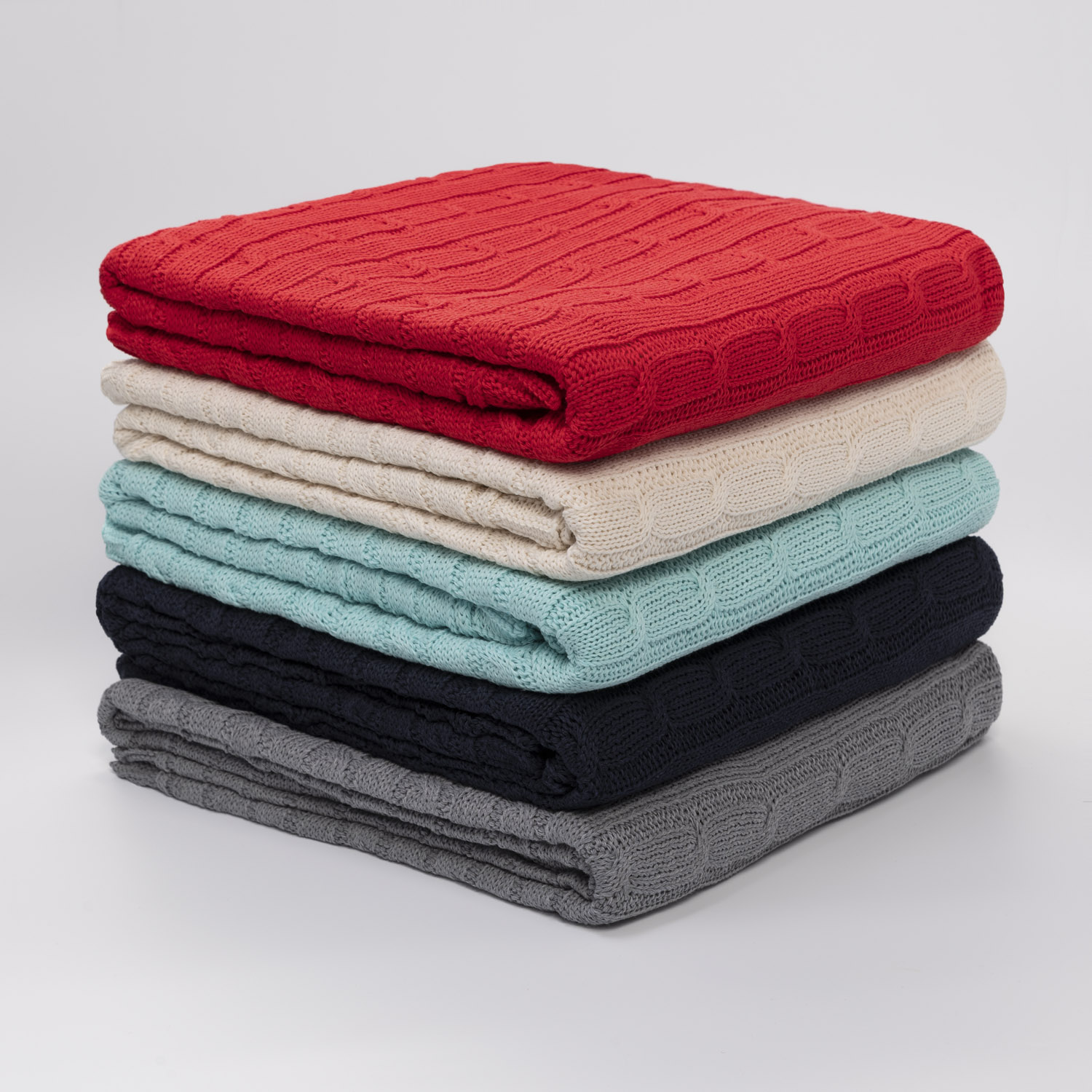 Плед Фадо (Fado) вязаный, темно-синий (без подарочной коробки)