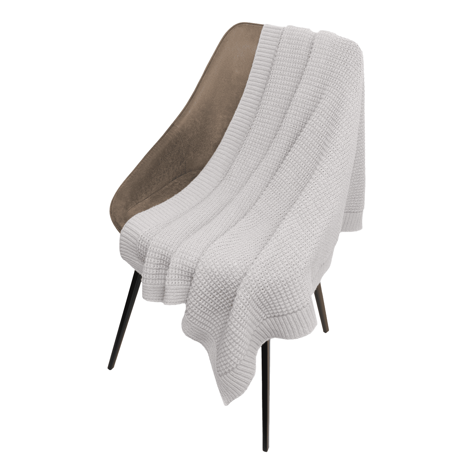 Плед Мальта Софт (Malta Soft) вязаный, 160*90 см, серый