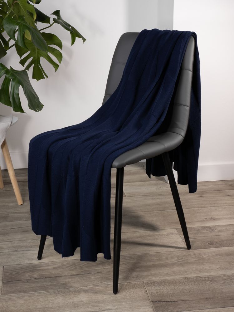 Плед Rombus, темно-синий (сапфир)