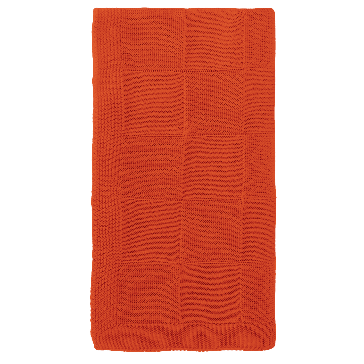 Плед Селла (Cella) вязаный, оранжевый (без подарочной коробки)