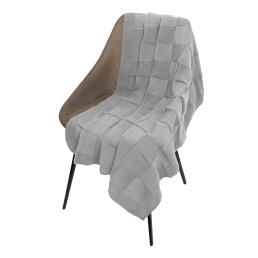 Плед Селла Софт (Cella Soft) вязаный, 160*90 см, серый