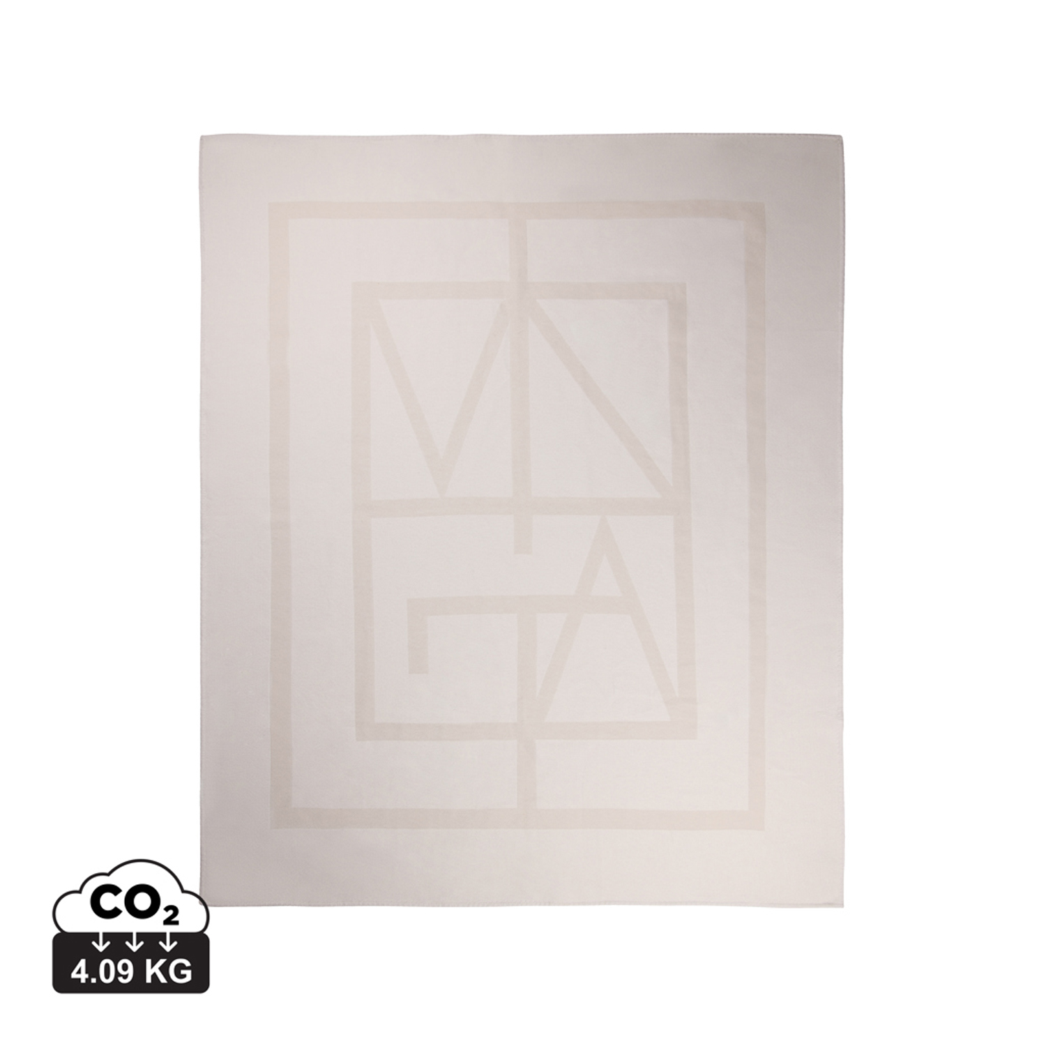 Плед VINGA Monogram из переработанного полиэстера GRS, 170x130 см