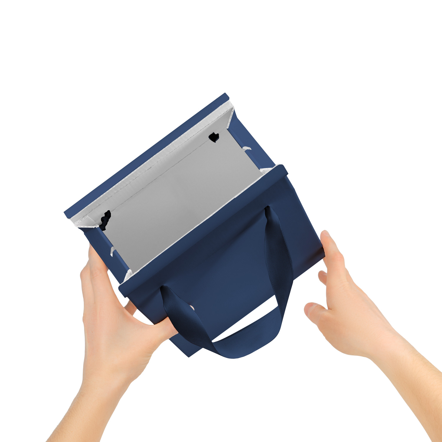 Подарочная коробка-пакет универсальная малая, синяя