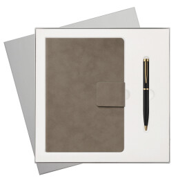 Подарочный набор Риц (Ritz), бежевый (ежедневник, ручка)