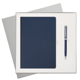 Подарочный набор Стар (Star), синий (ежедневник, ручка)