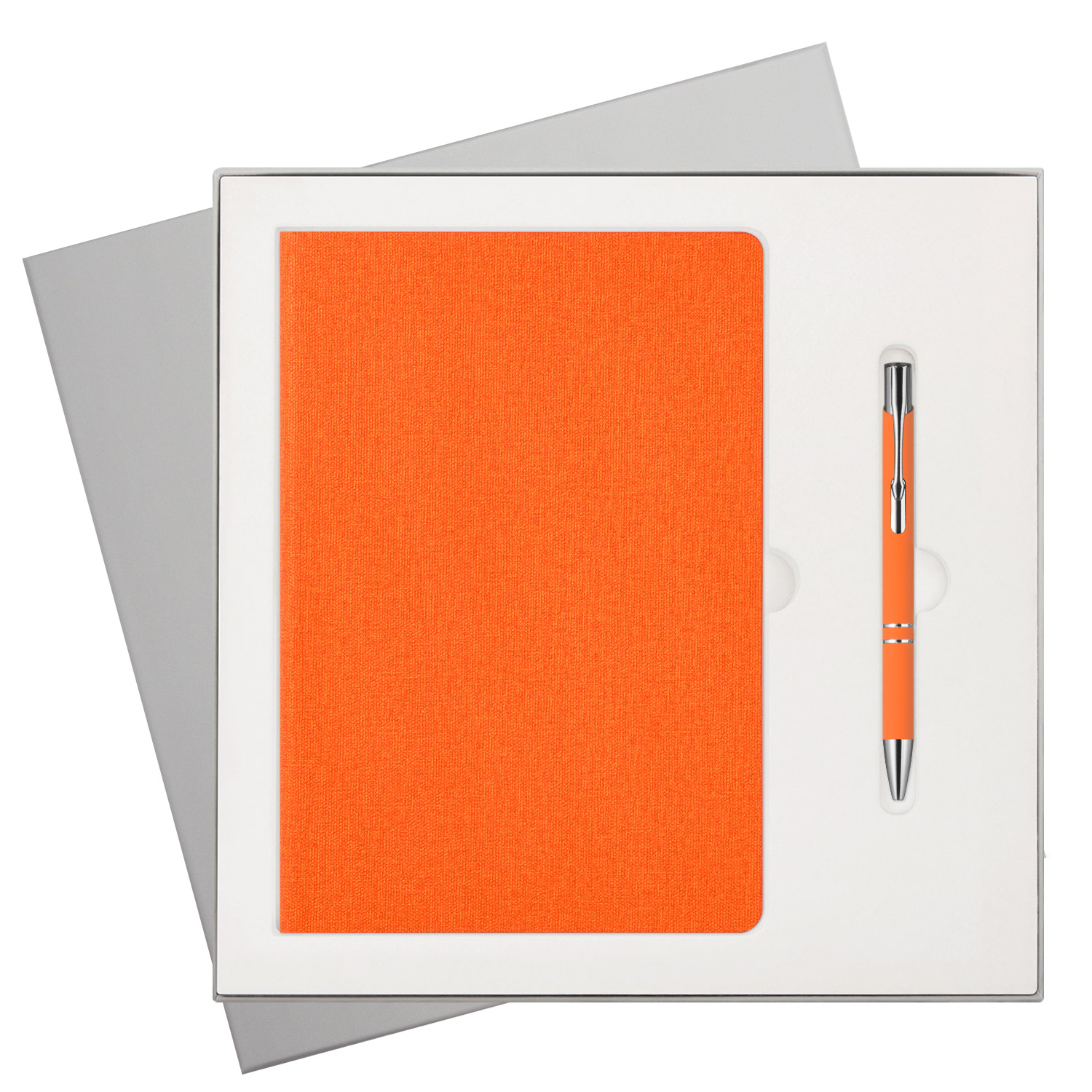 Подарочный набор Твид (Tweed), оранжевый (ежедневник, ручка)