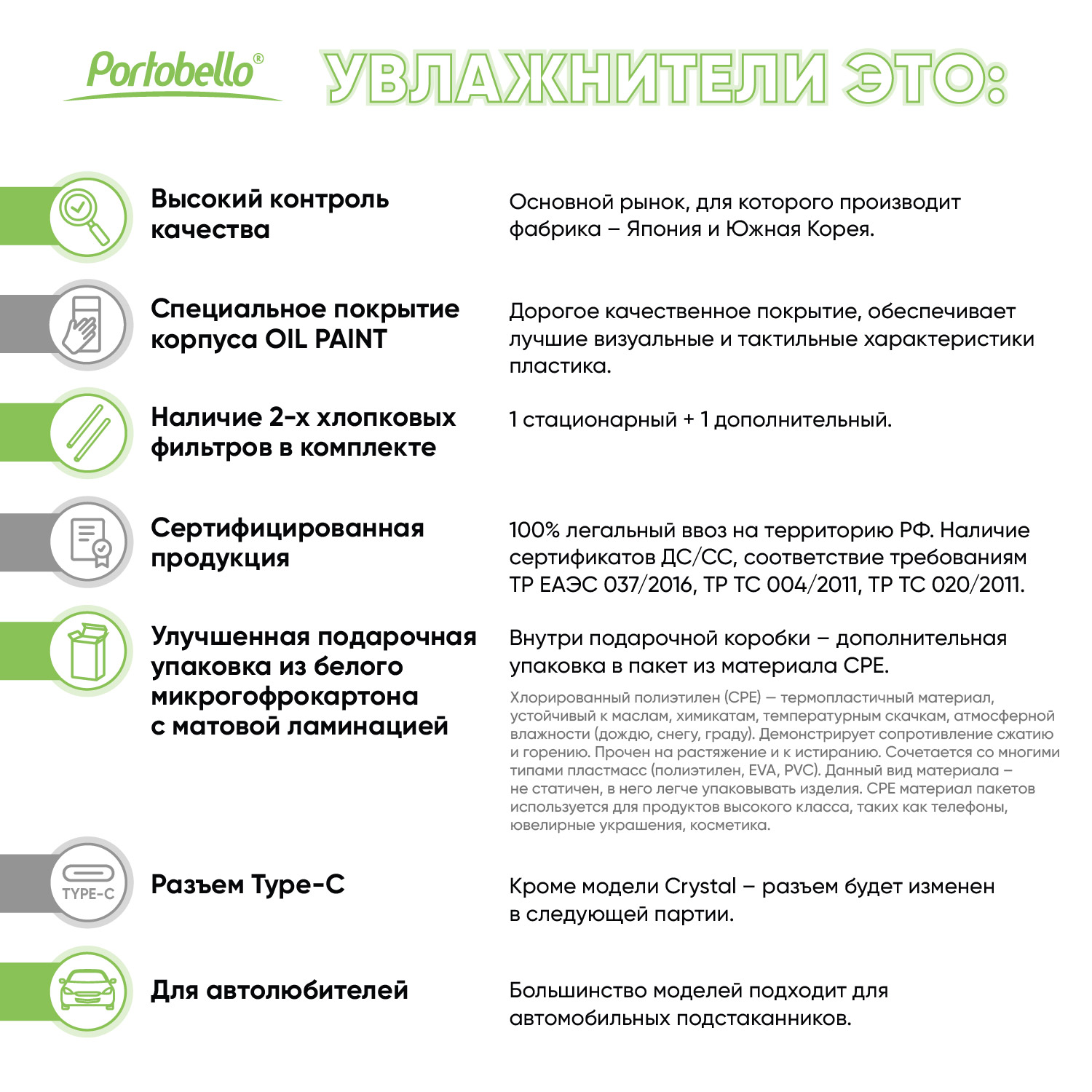 Портативный увлажнитель воздуха c подсветкой Блисс (Bliss)