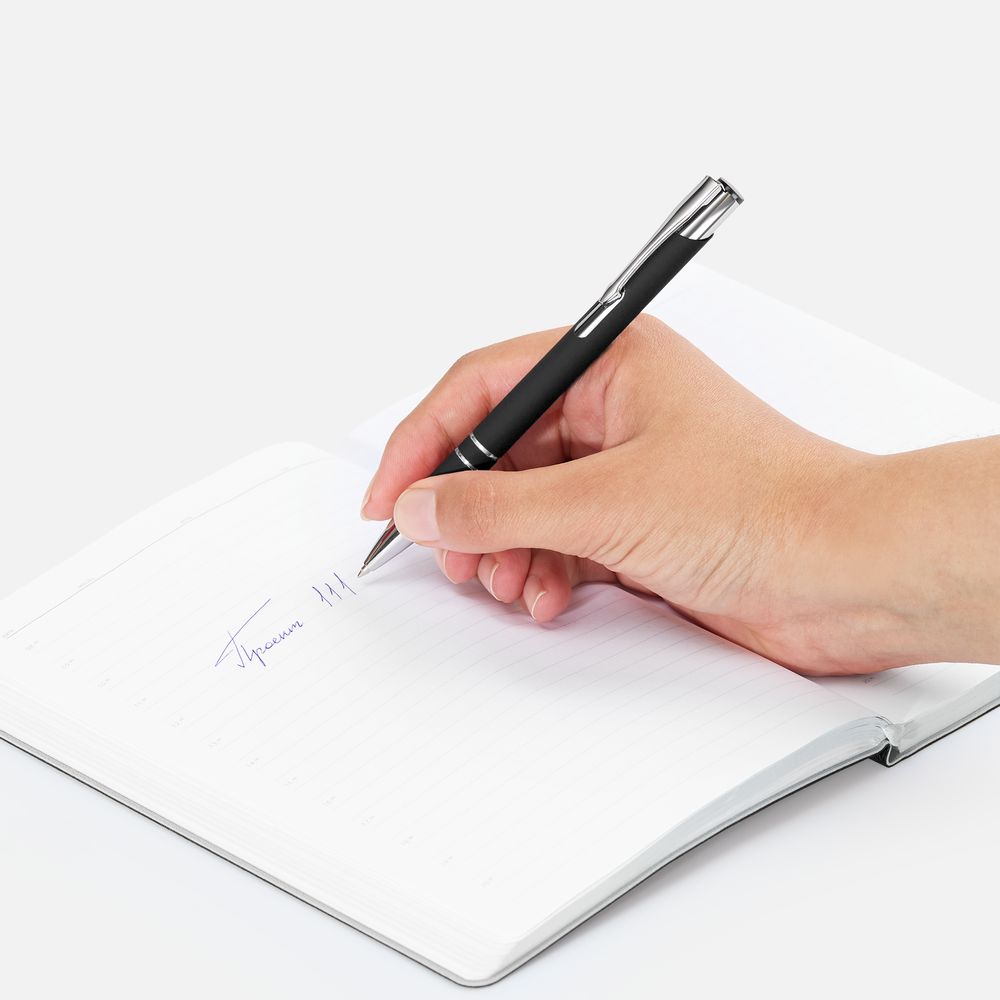 Ручка шариковая Keskus Soft Touch, черная