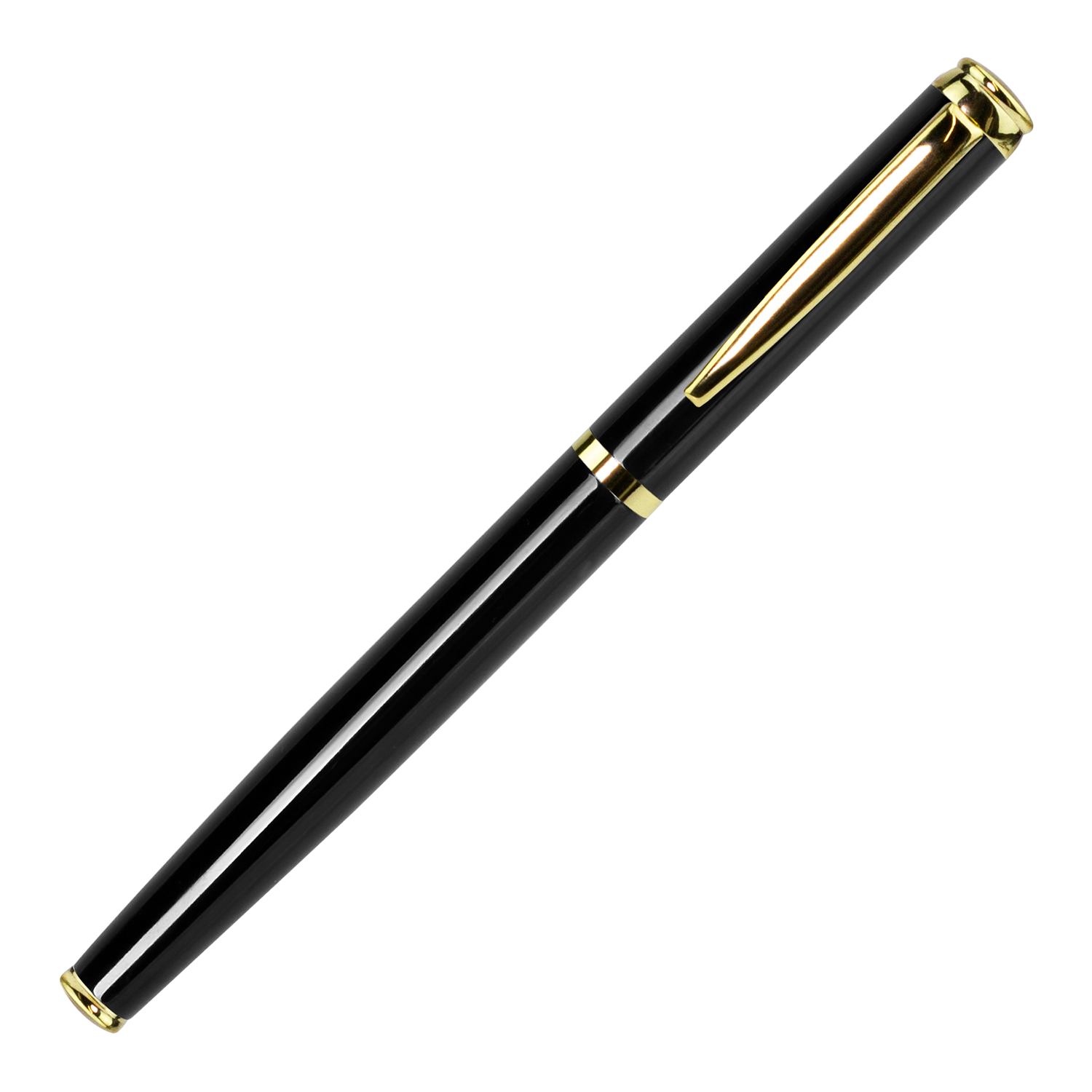 Ручка-роллер Соната (Sonata), черная/позолота