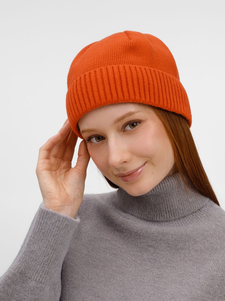 Шапка ComFleece, темно-оранжевая (кирпичная)