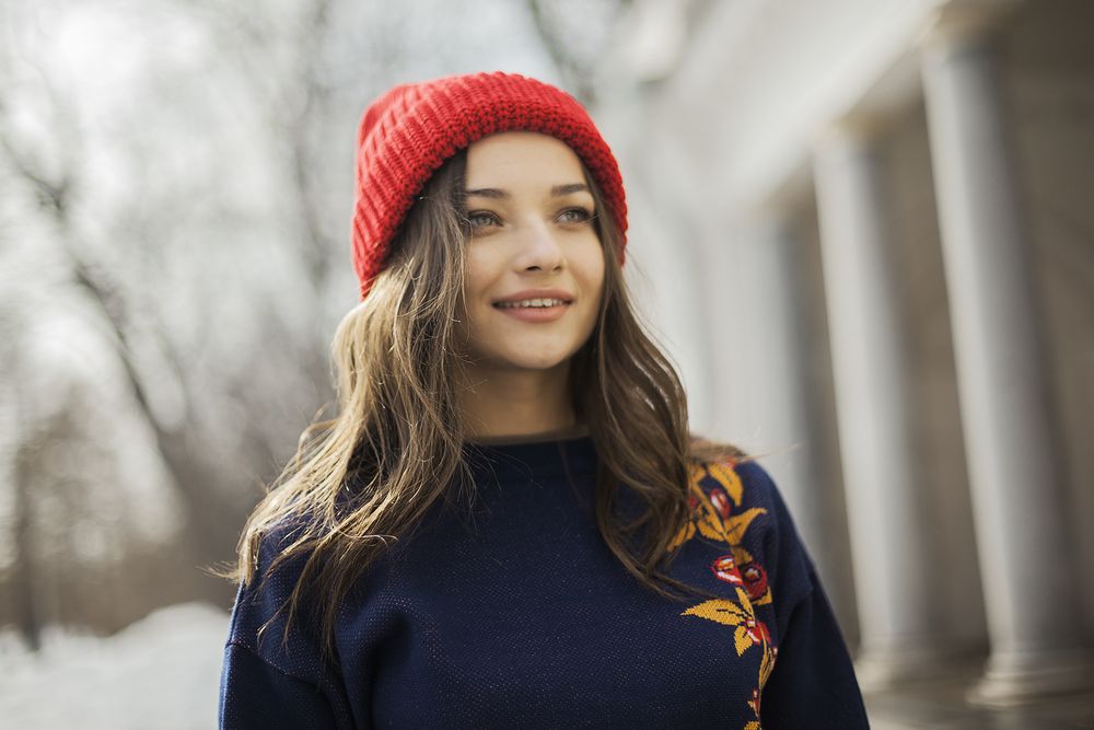 Шапка Nordkyn, глубокий красный