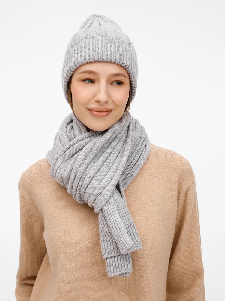 Шарф Bellish, светло-серый меланж