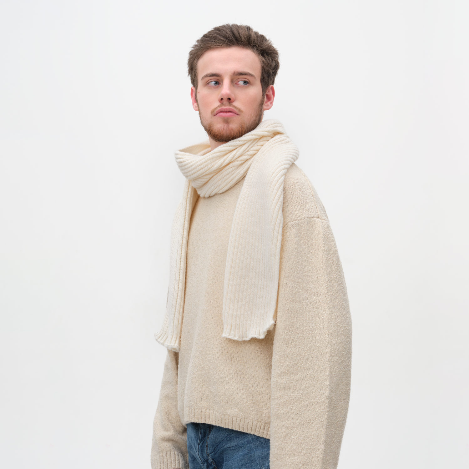 Шарф Форгес (Forges) вязаный, бежевый