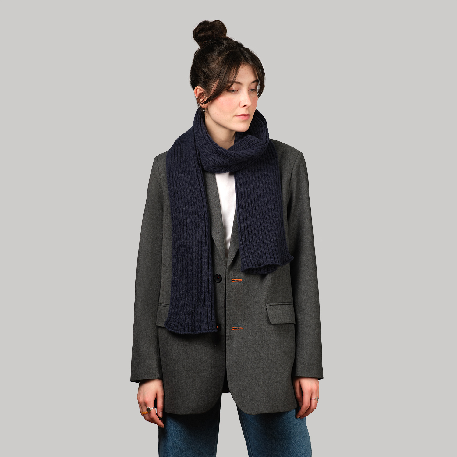 Шарф Форгес (Forges) вязаный, синий