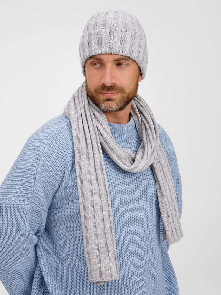 Шарф Metelitsa, серебристо-серый меланж