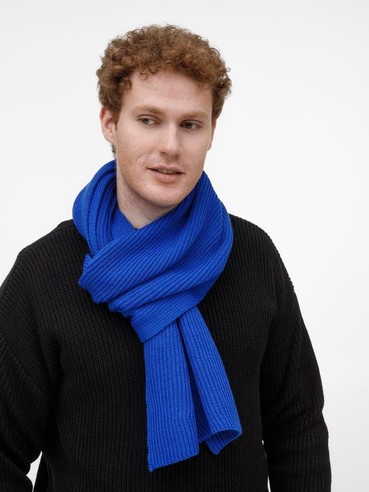 Шарф Nobilis Mono, ярко-синий