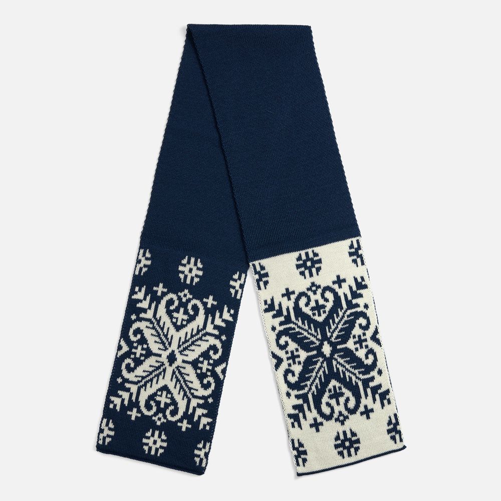 Шарф Wintertude M, синий с белым