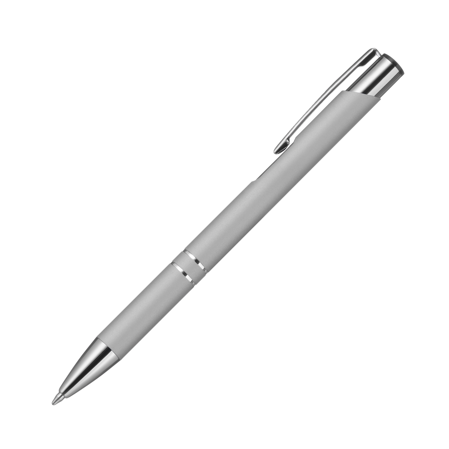 Шариковая ручка Альфа (Alpha), серебряная