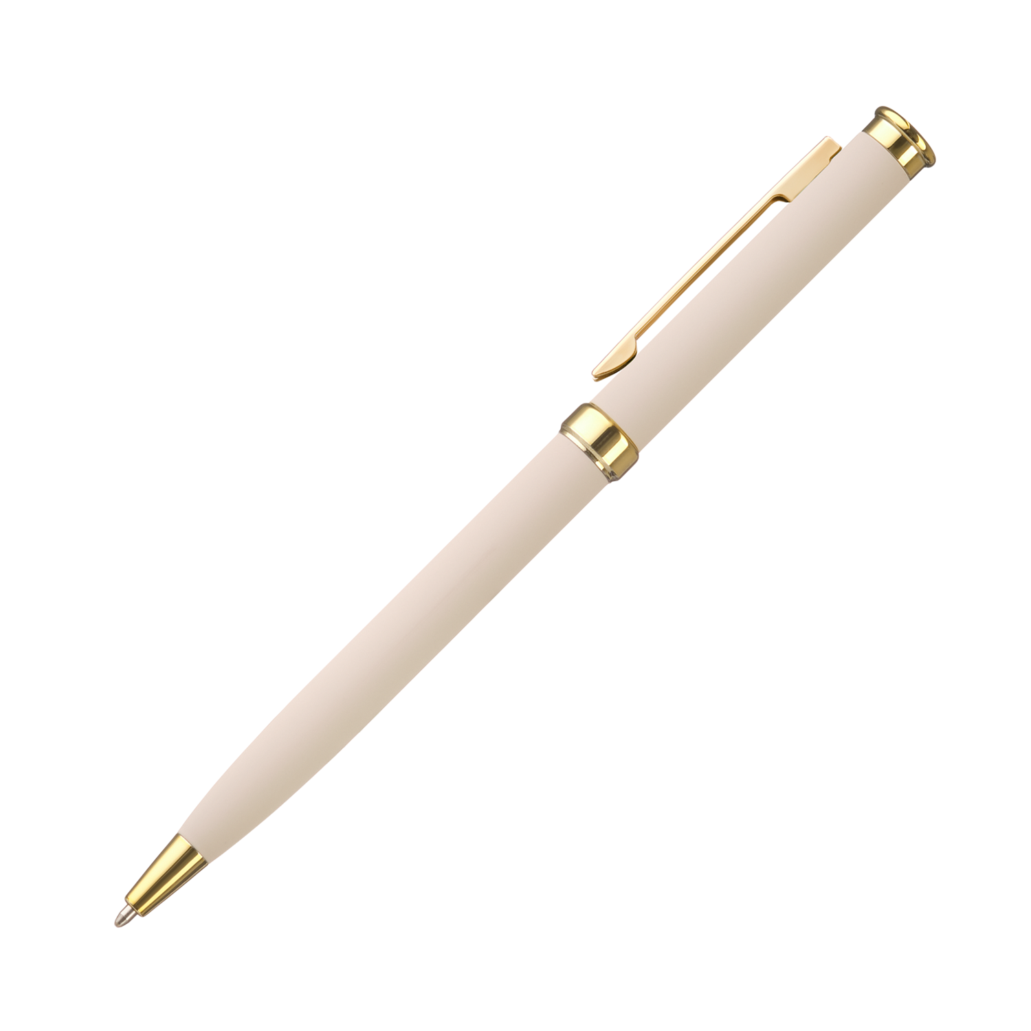 Шариковая ручка Бенуа (Benua), бежевая/позолота