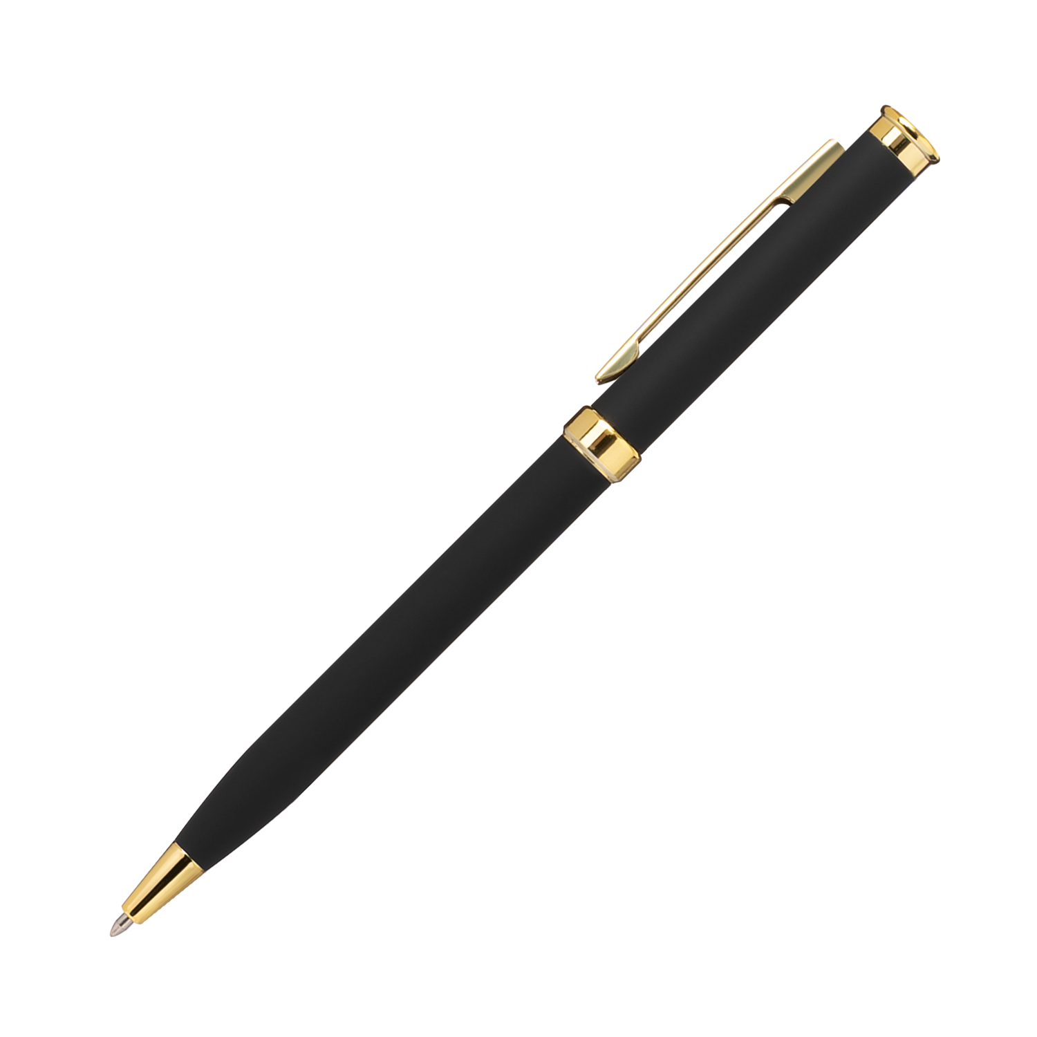 Шариковая ручка Бенуа (Benua), черная/позолота
