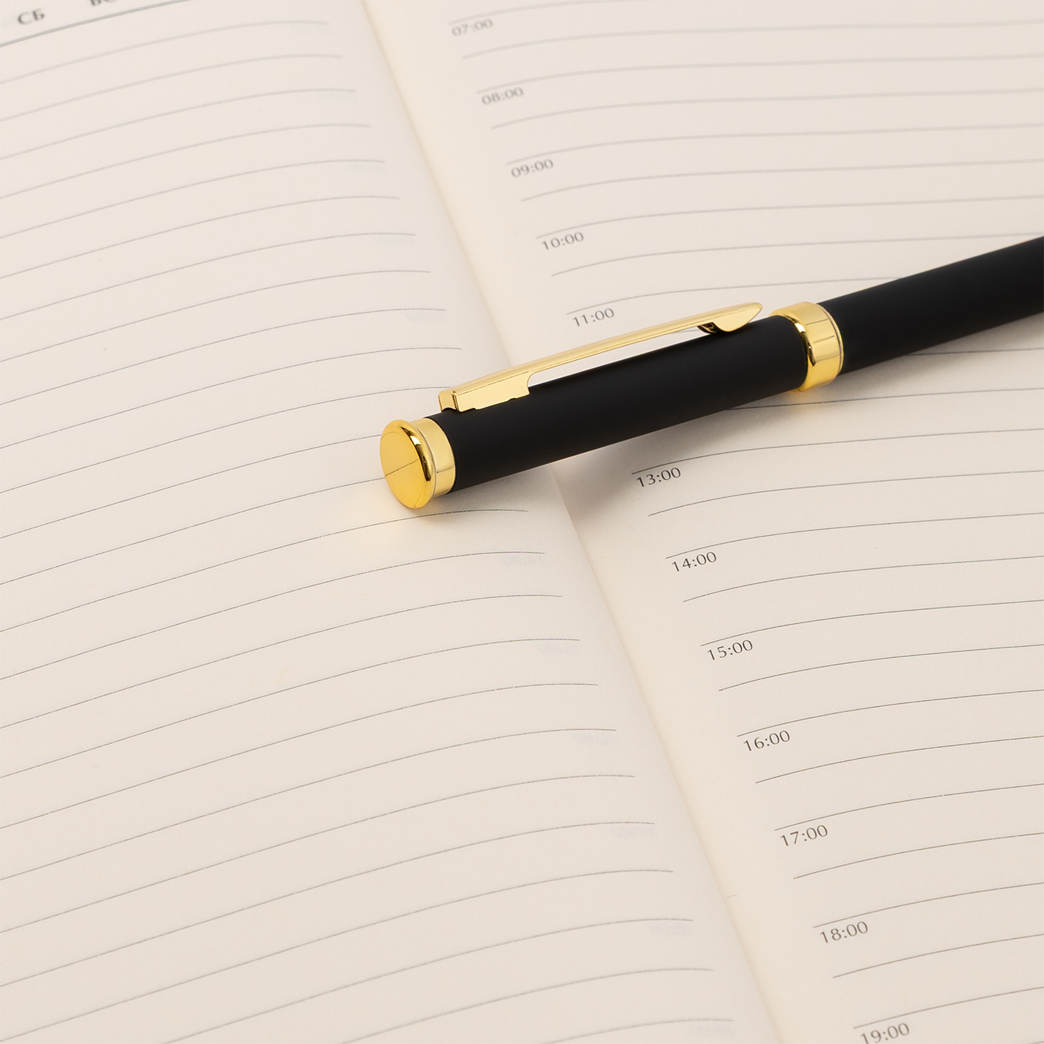 Шариковая ручка Бенуа (Benua), черная/позолота