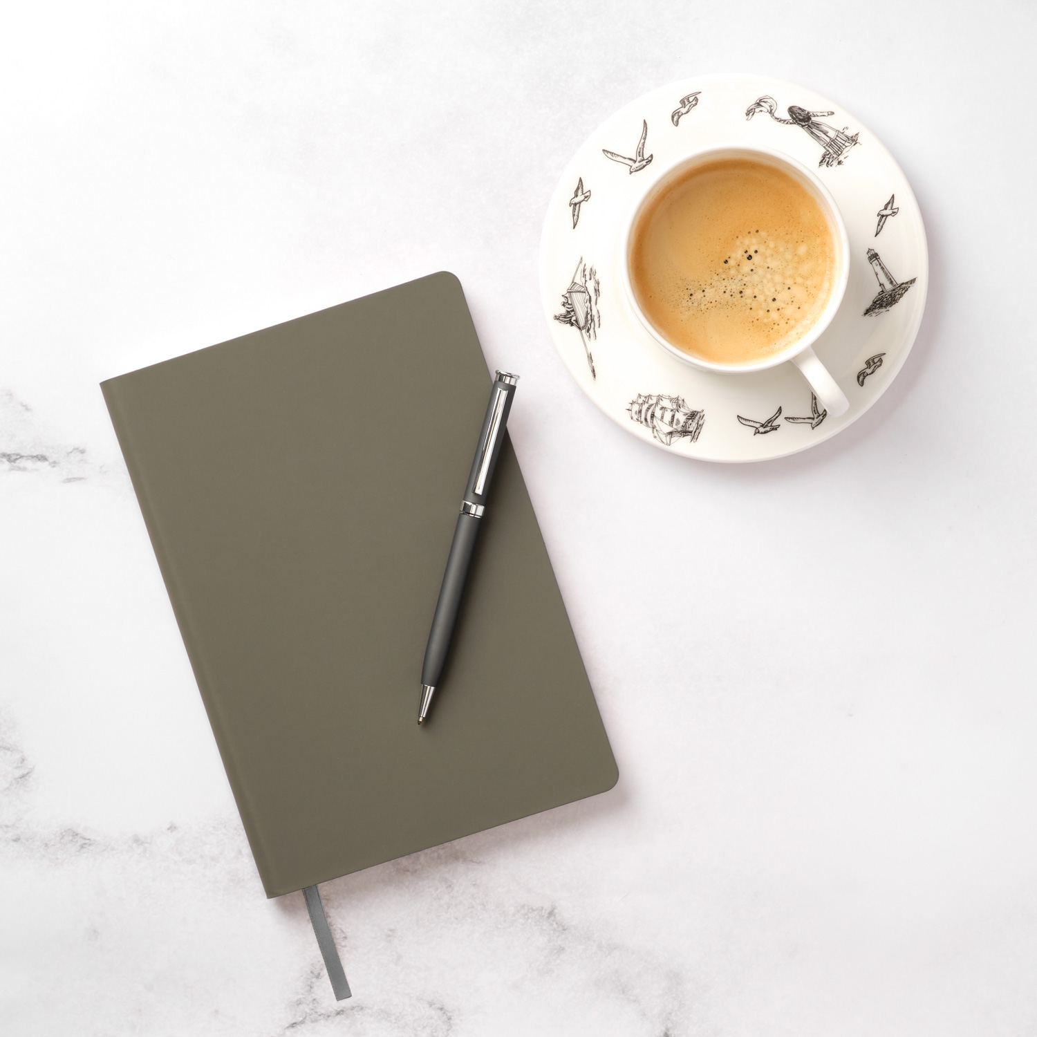 Шариковая ручка Бенуа (Benua), серая