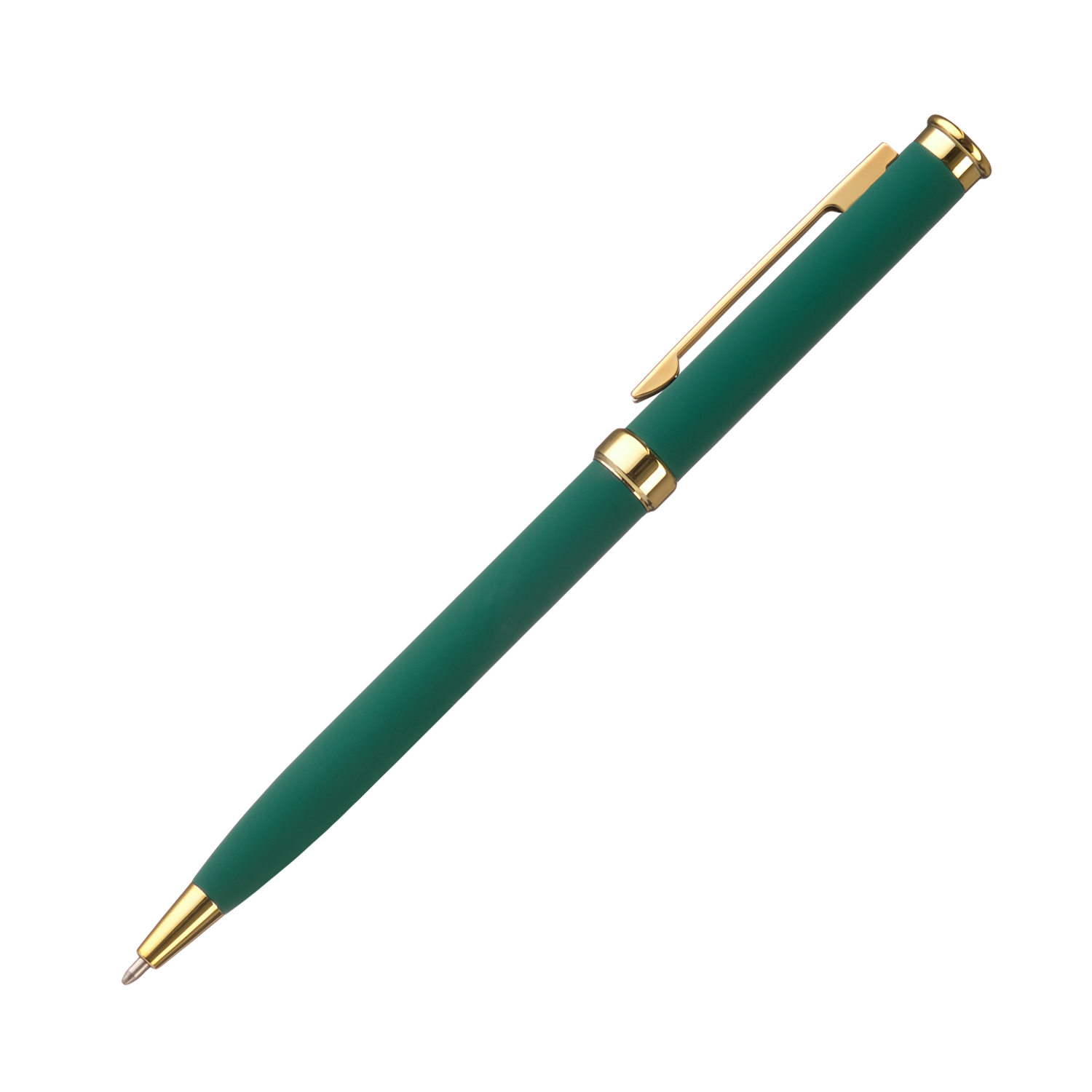 Шариковая ручка Бенуа (Benua), зеленая/позолота