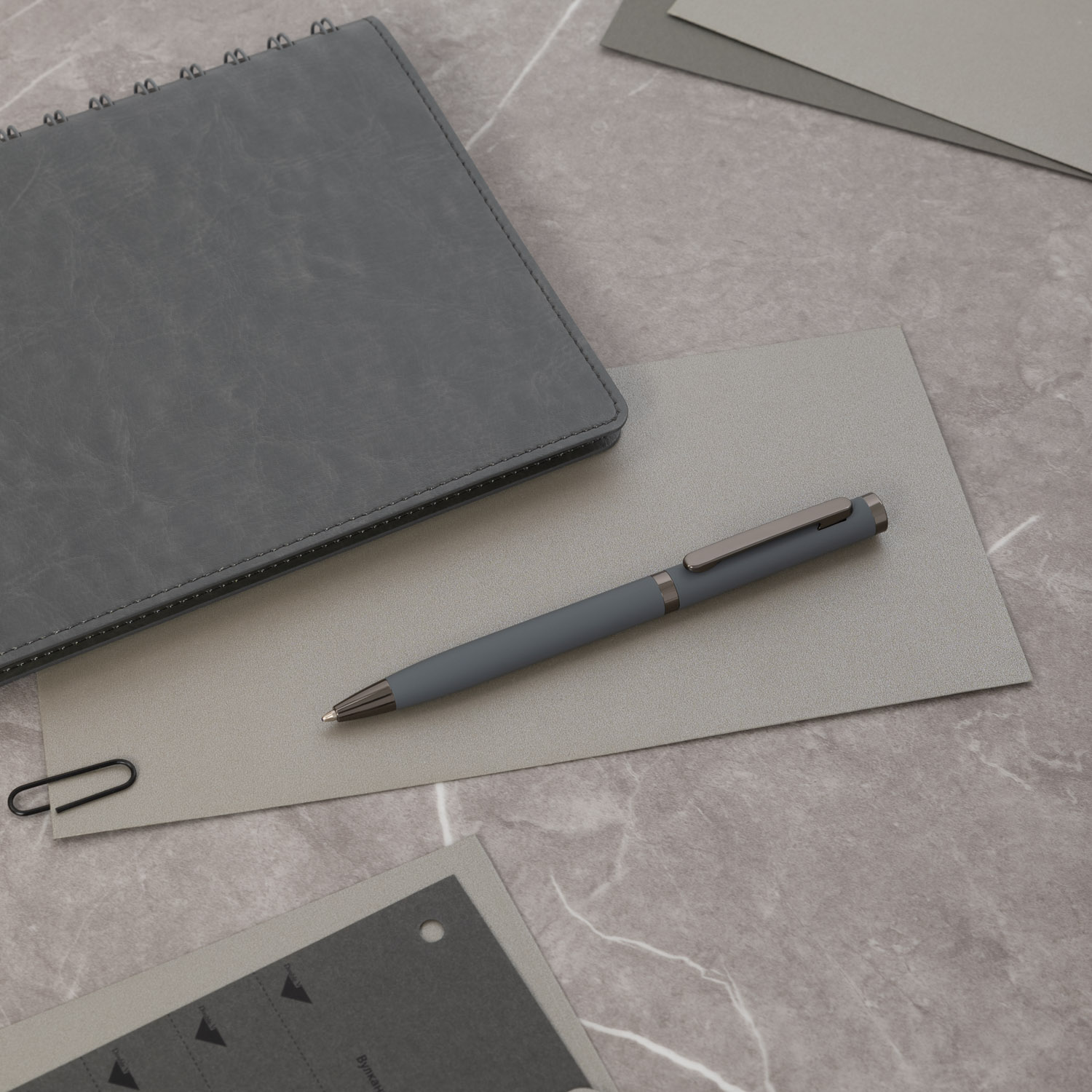 Шариковая ручка Нокс (Nox), серая