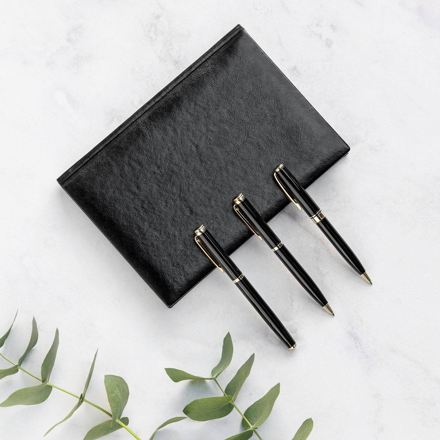 Шариковая ручка Соната (Sonata), черная/позолота