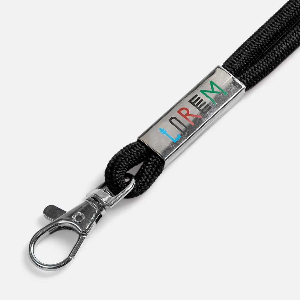 Шнурок для бейджа Tube Metal, серый