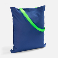 Шопер B3, синий с зелеными ручками