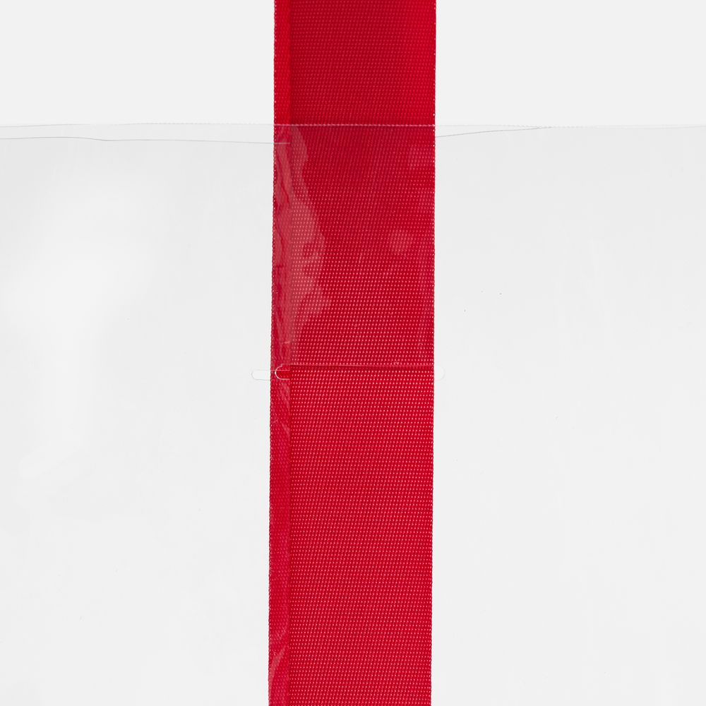 Шопер Clear Fest, ver.2, прозрачный с красными ручками