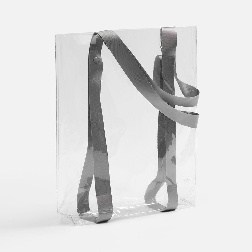 Шопер Clear Fest, ver.2, прозрачный с серыми ручками