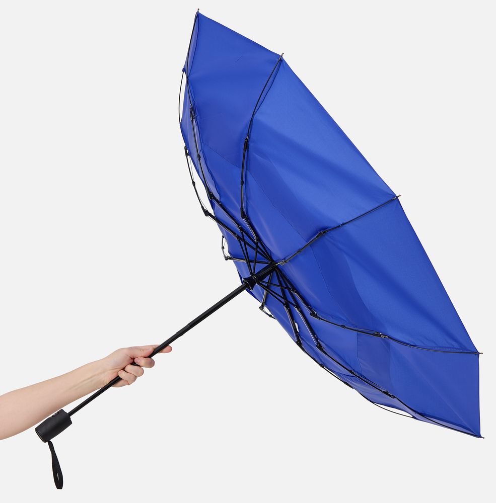 Складной зонт Dome Double с двойным куполом, синий