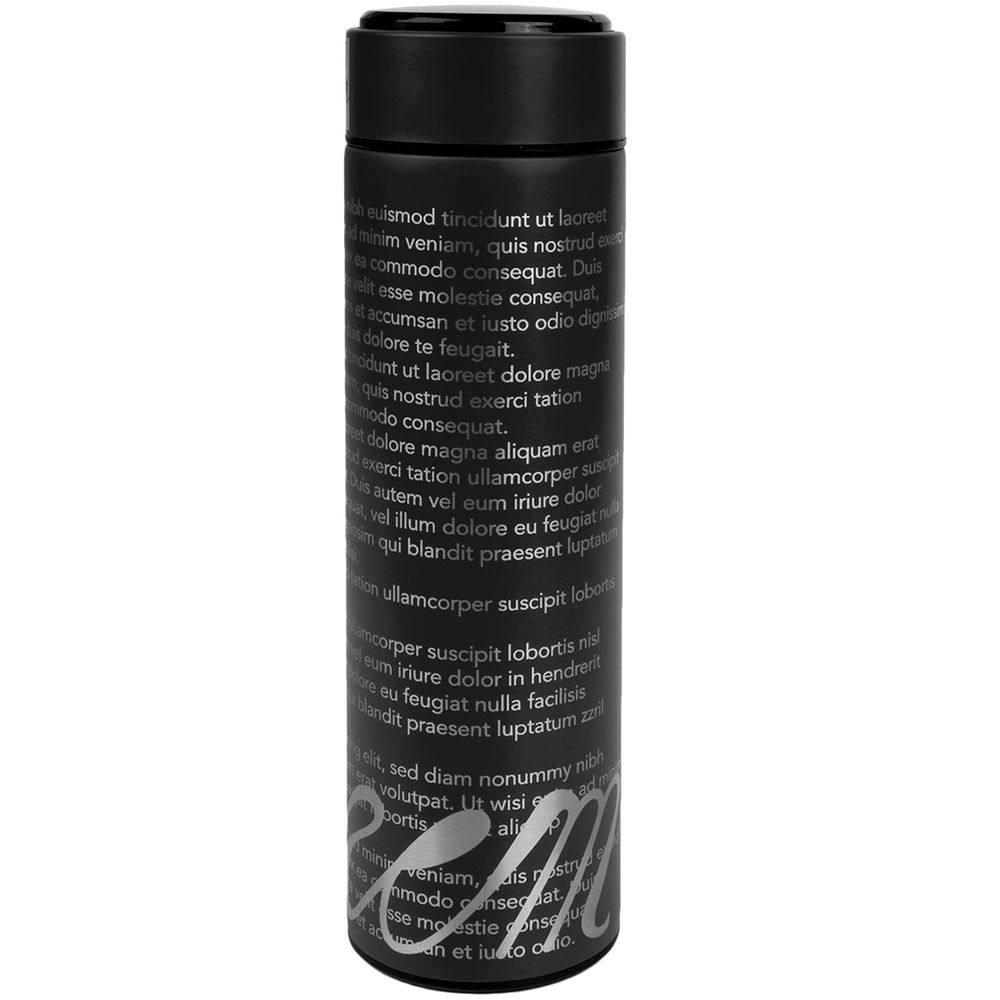 Смарт-бутылка с заменяемой батарейкой Long Therm, черная