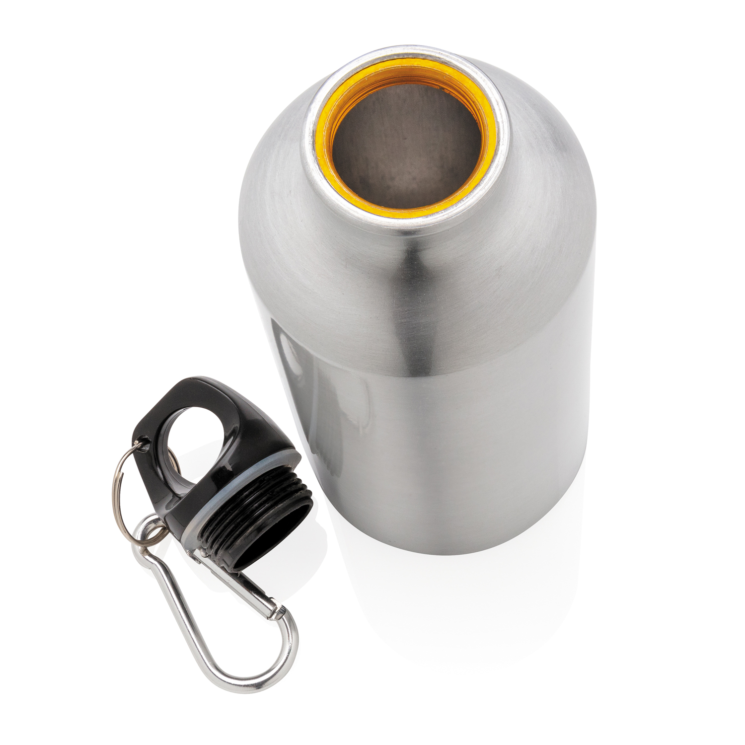 Спортивная алюминиевая бутылка с карабином