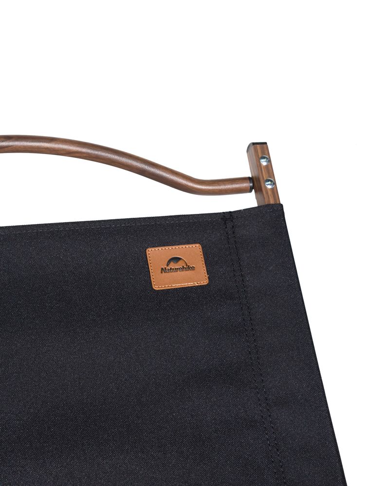 Стул MW02 складной, черный, темное дерево