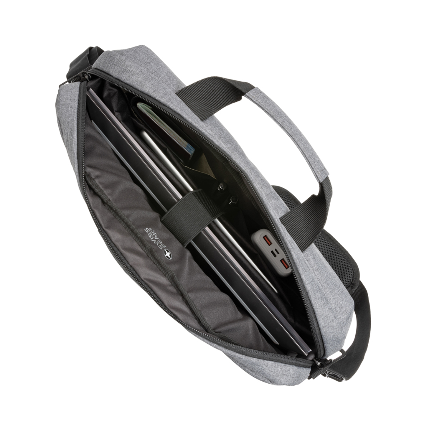 Сумка для ноутбука Swiss Peak с RFID-защитой из rPET AWARE™, 15,6’’