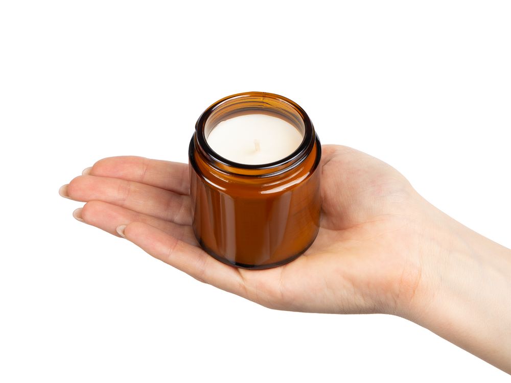 Свеча ароматическая Calore, кедр и кожа