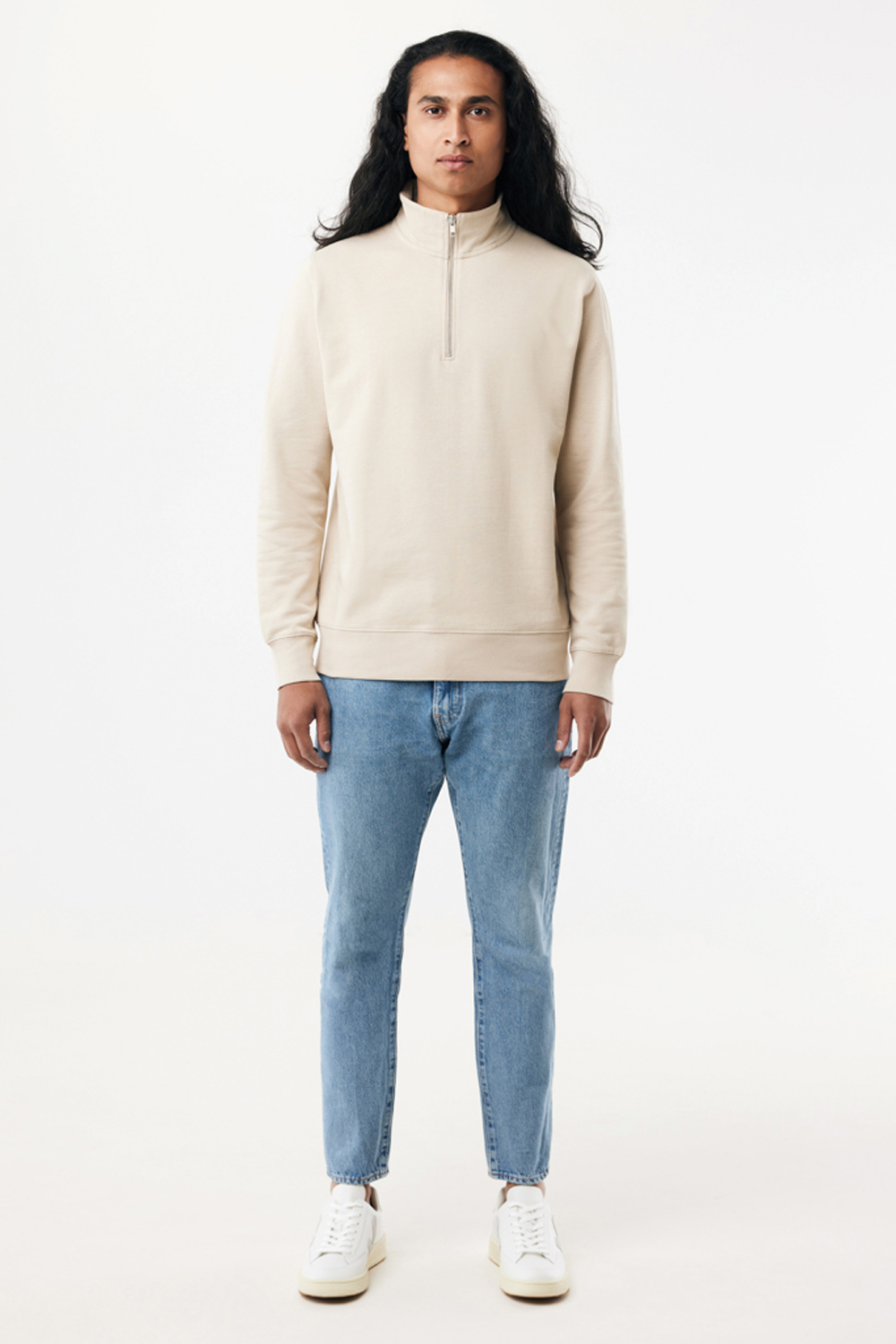 Свитшот на молнии Iqoniq Elgon из переработанного хлопка, 300 г/м²