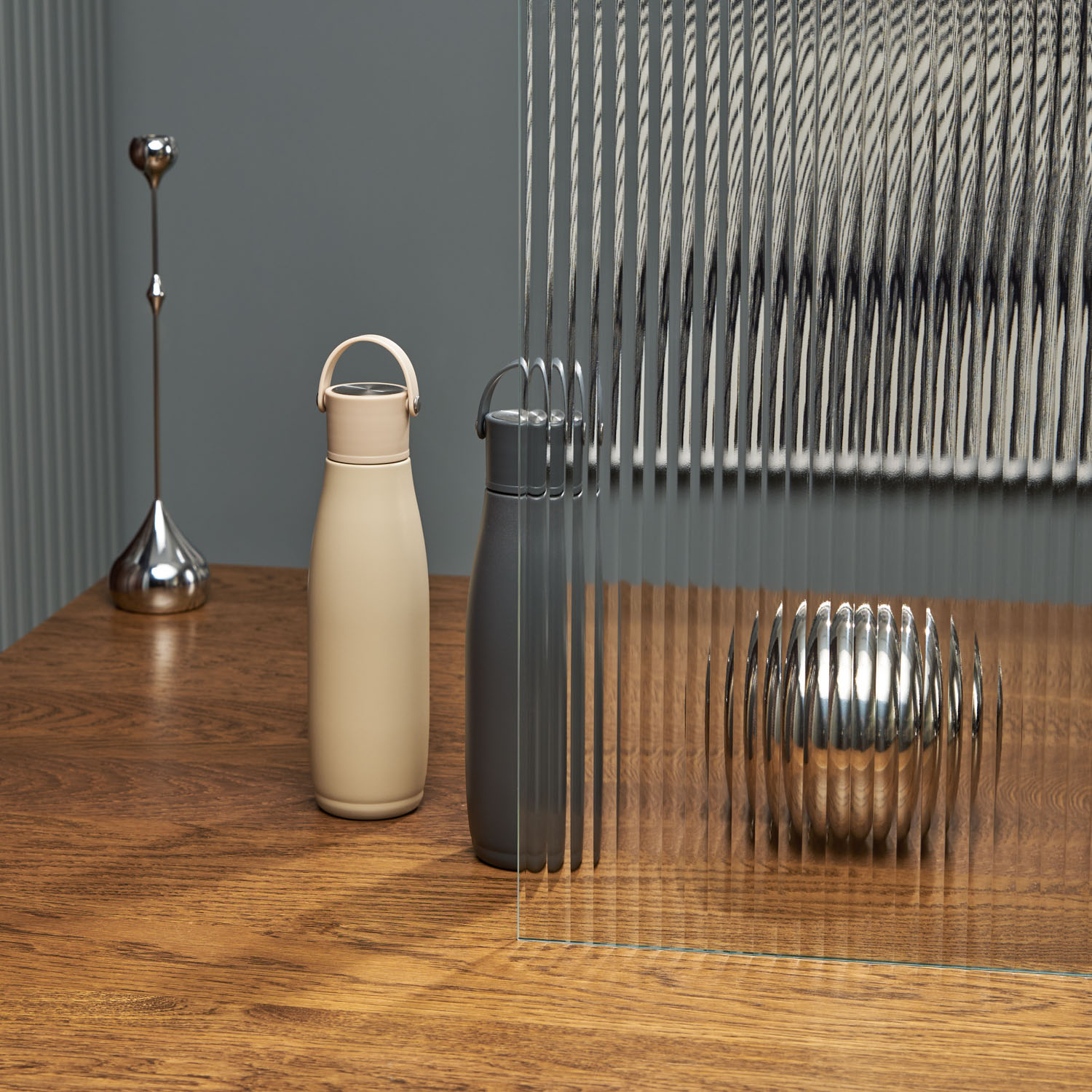 Термобутылка вакуумная герметичная Боска (Bosca), бежевая