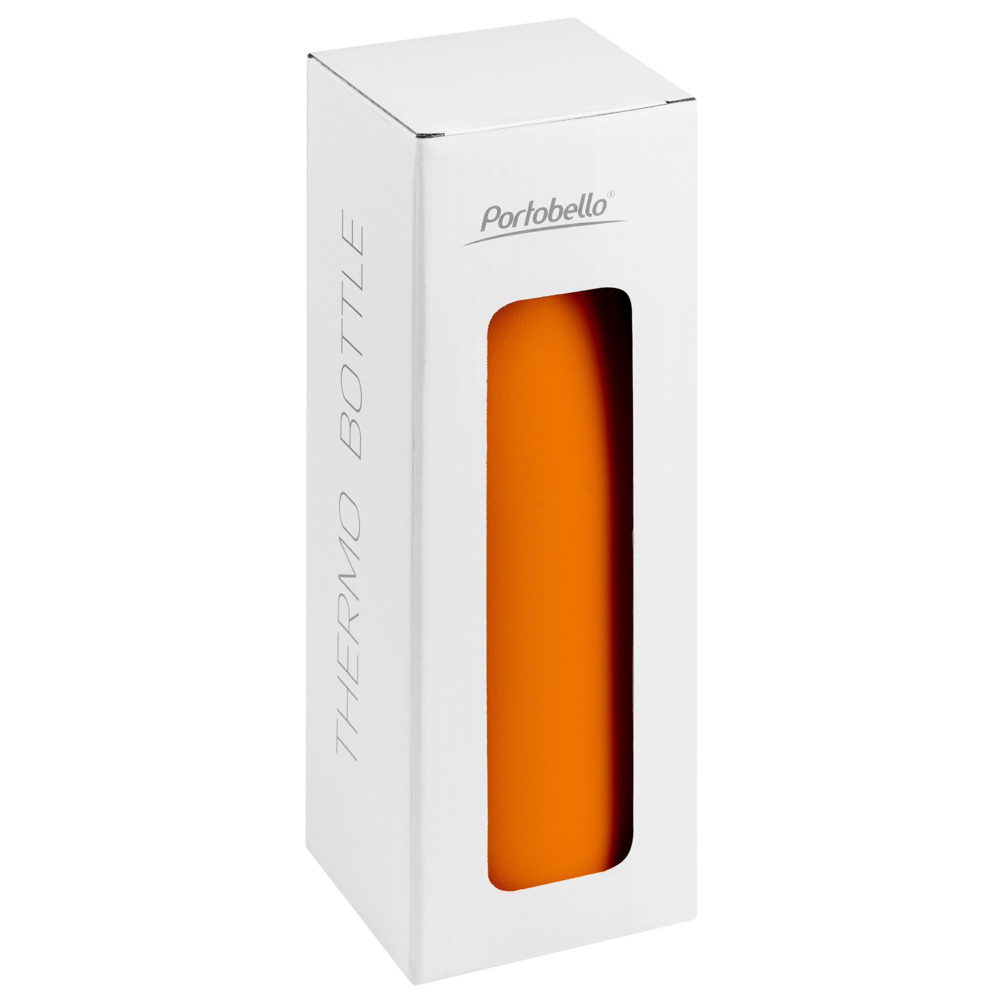 Термобутылка вакуумная герметичная Фреско (Fresco), оранжевая, зернистое покрытие