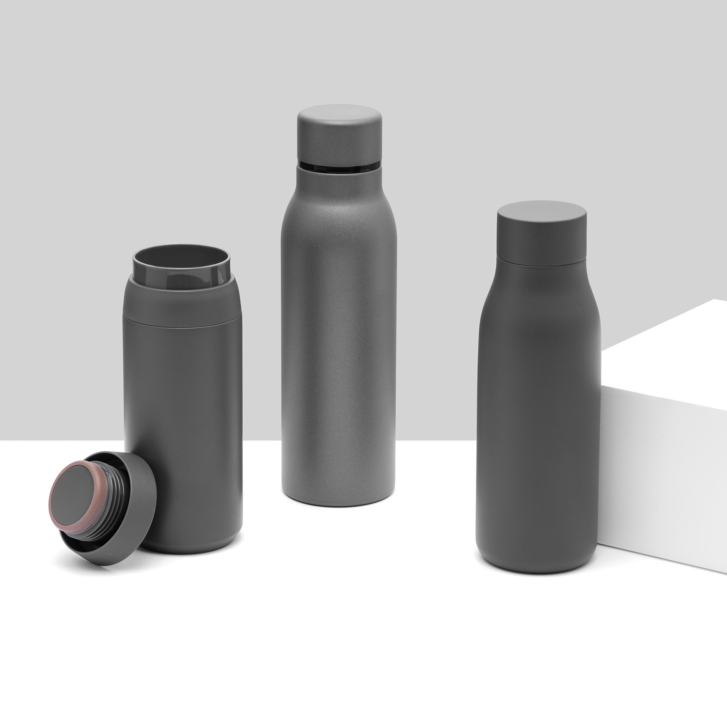 Термобутылка вакуумная герметичная Соренто (Sorento), серая