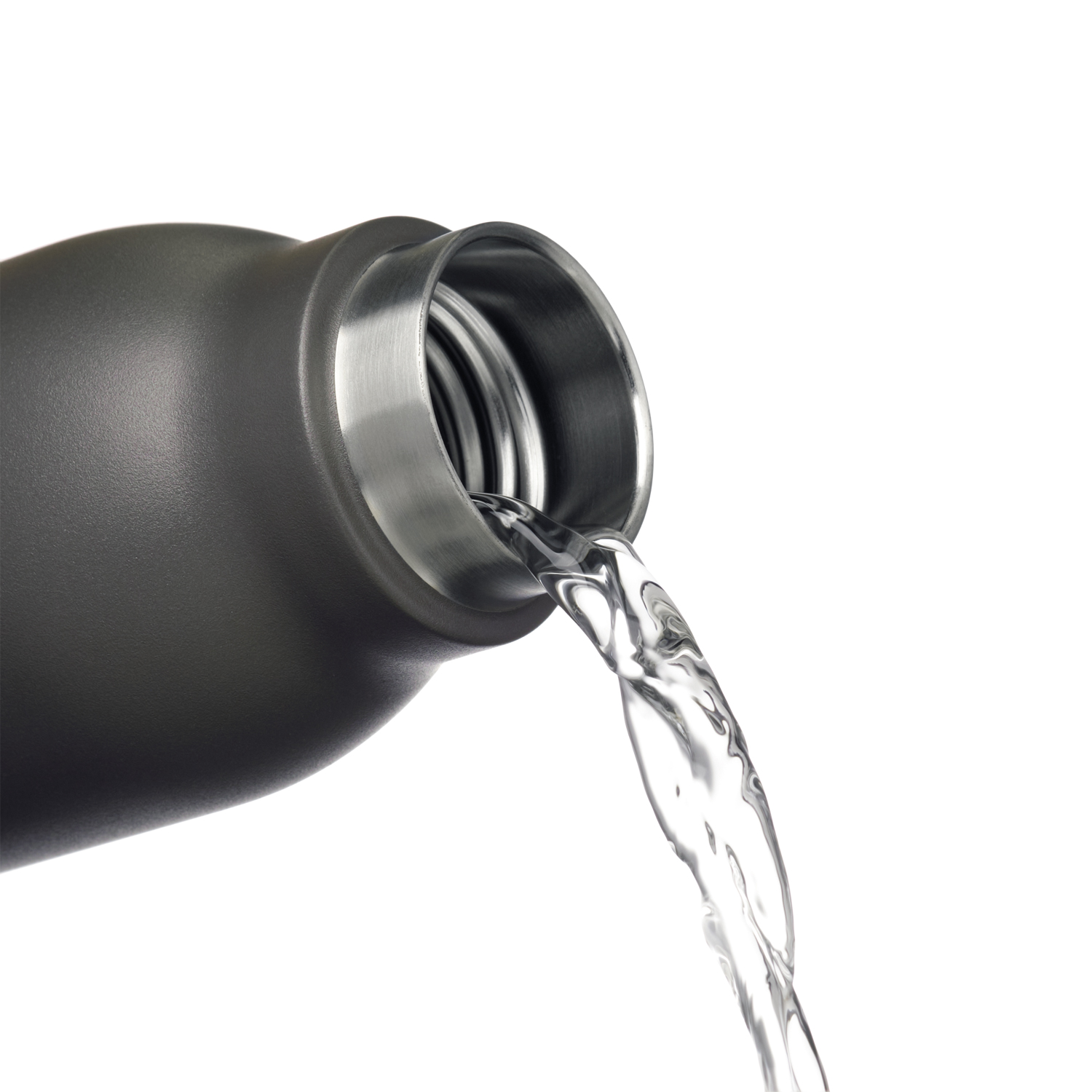 Термобутылка вакуумная герметичная Соренто (Sorento), серая, зернистое покрытие