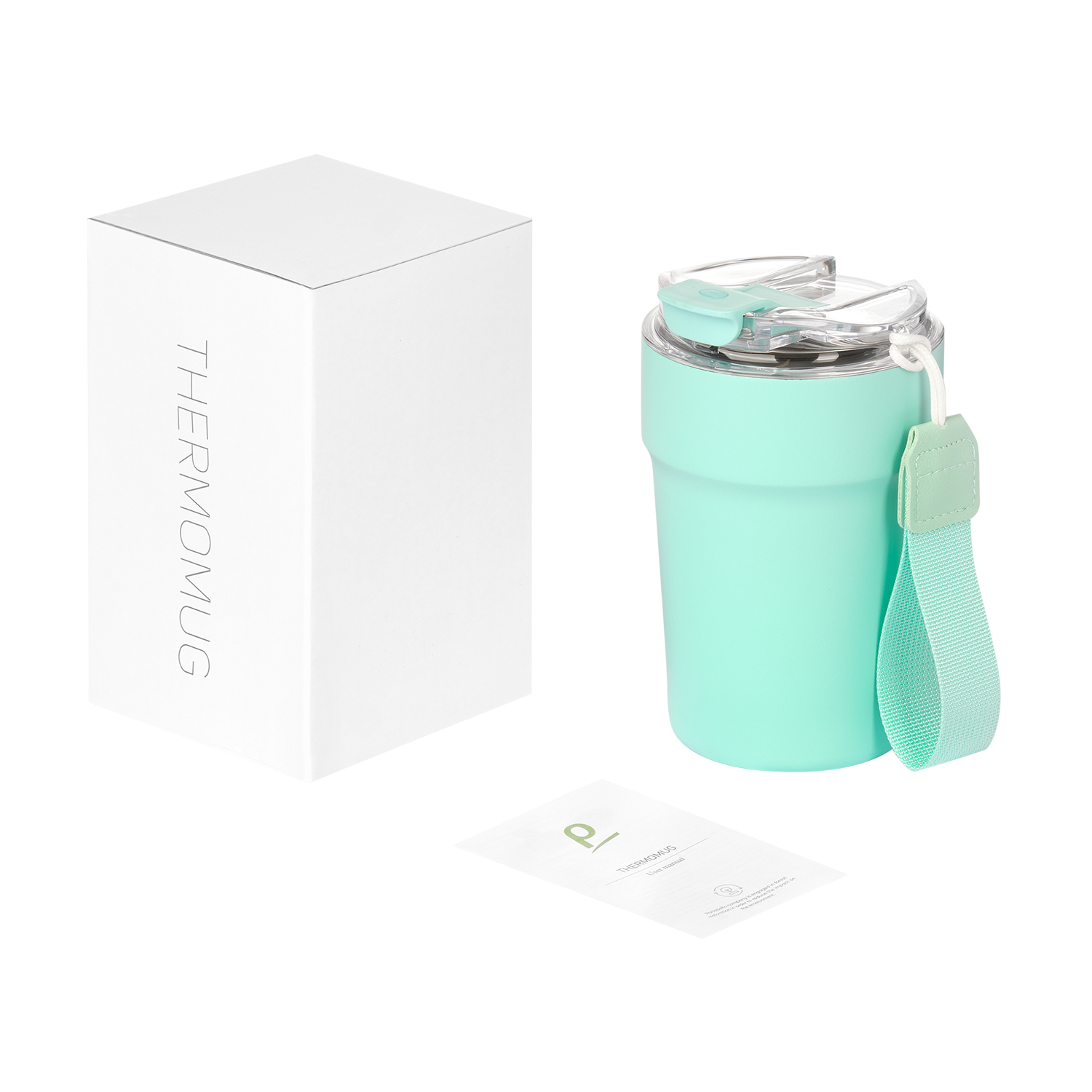 Термокружка вакуумная Монако (Monaco), аква