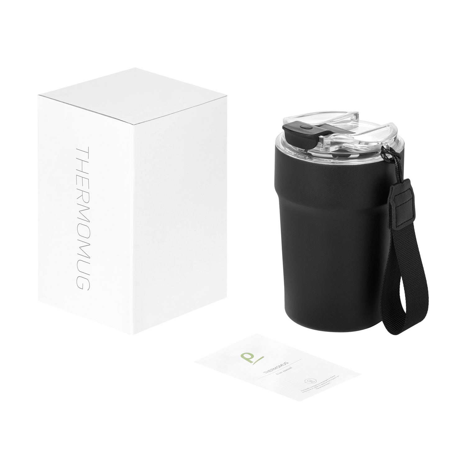 Термокружка вакуумная Монако (Monaco), черная