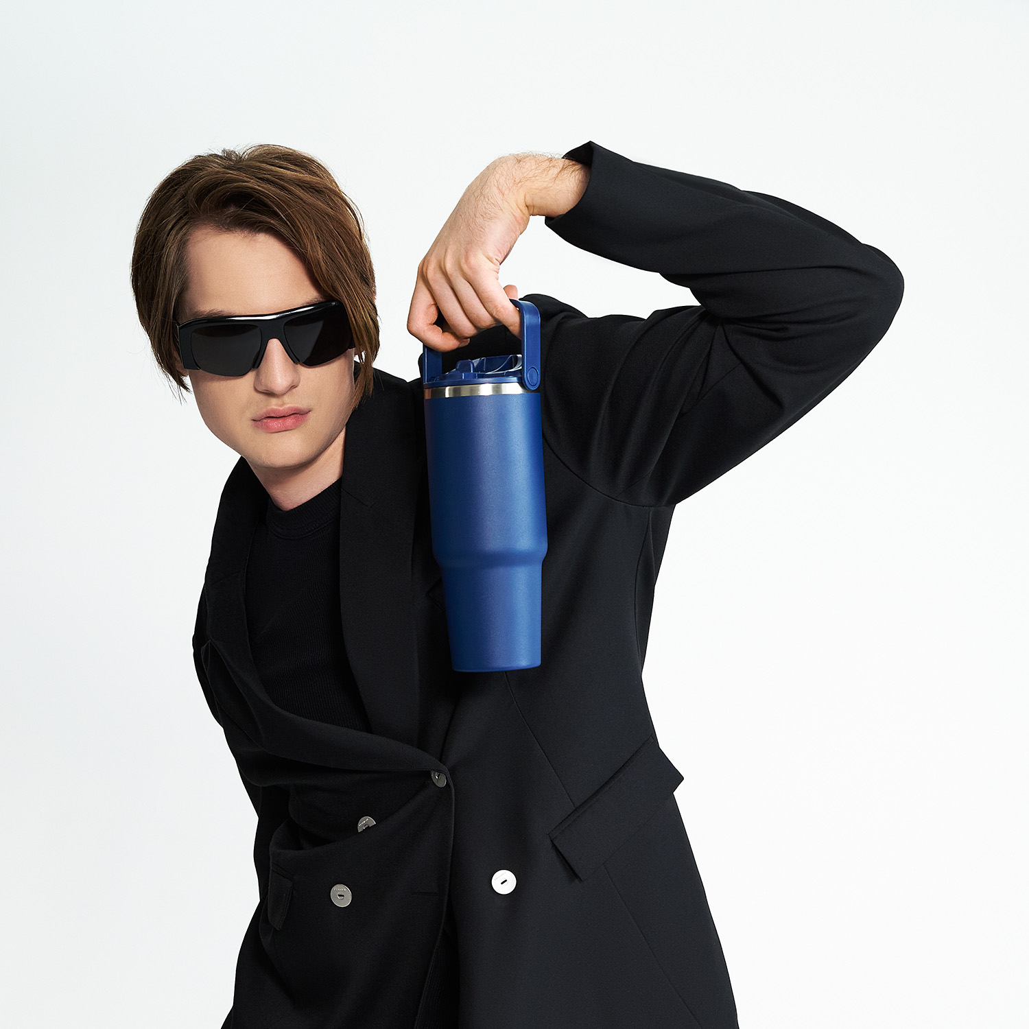 Термокружка вакуумная Монтана (Montana), синяя