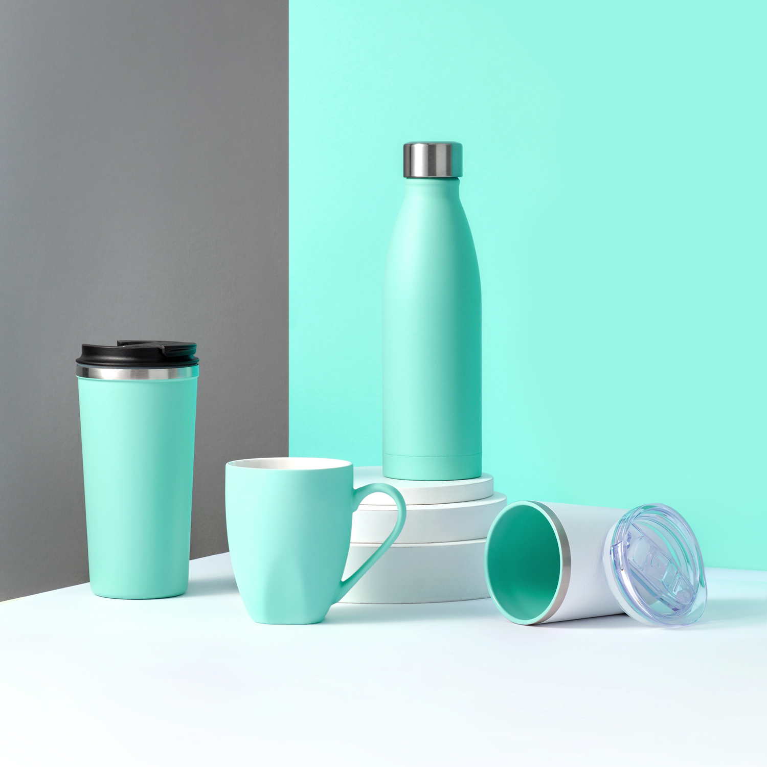 Термокружка вакуумная Палермо (Palermo), аква